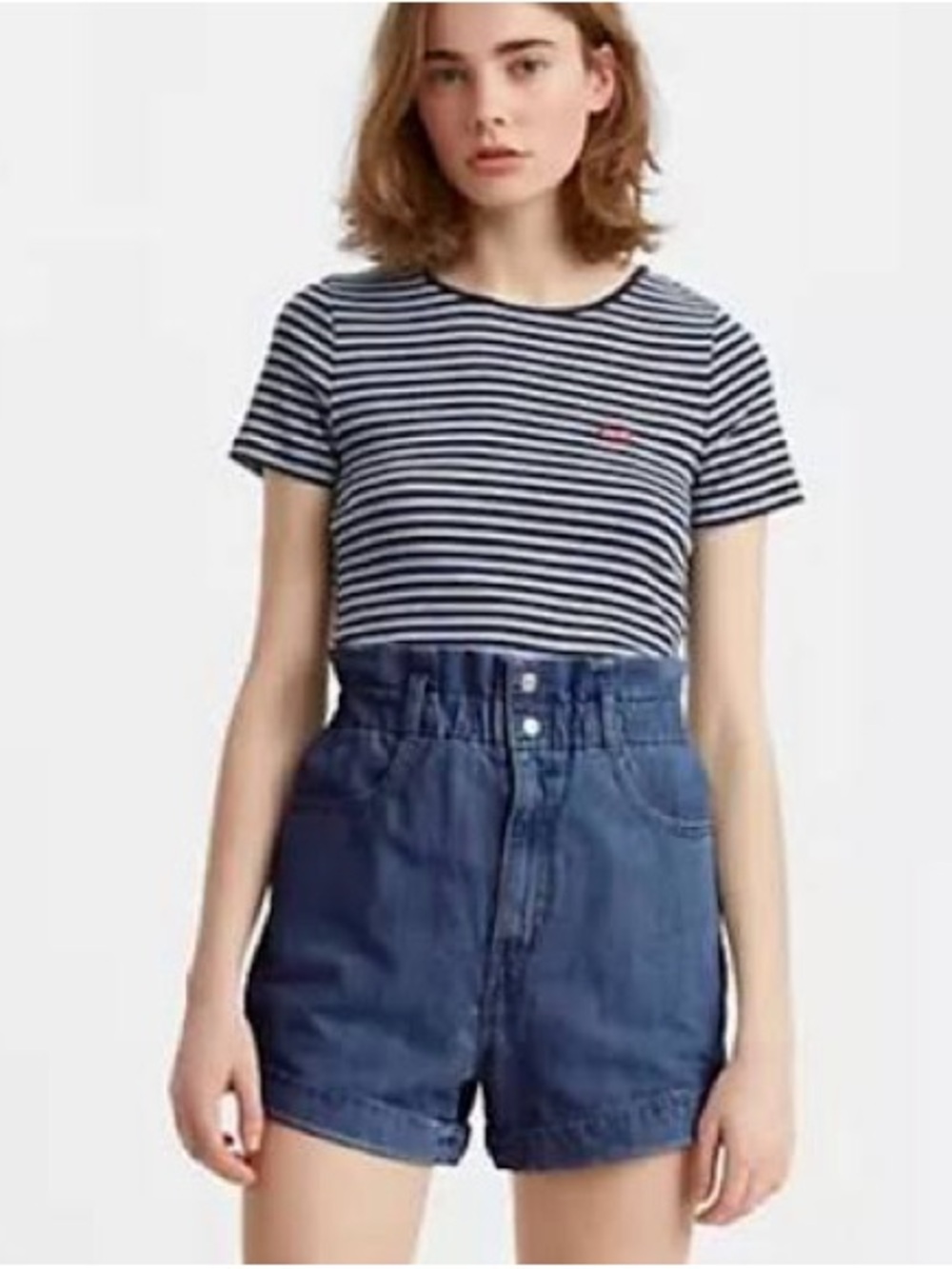 Levi's Highest Rise Paperbag Denim Shorts Size 26